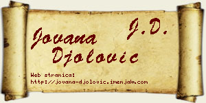 Jovana Đolović vizit kartica